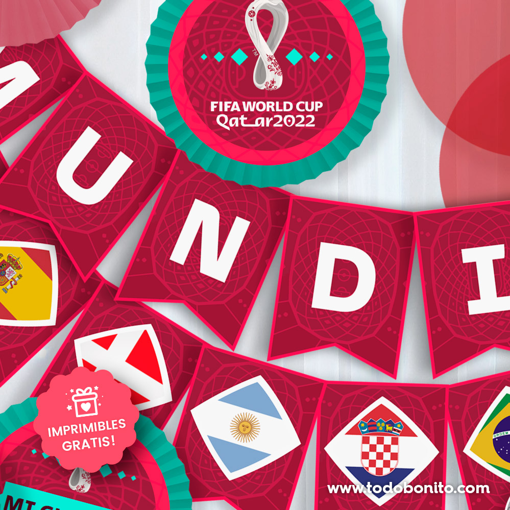 todobonito's tweet photo. ¡Llegó nuestro #KitImprimible del #MundialQatar2002 para descargar ✨ G R A T I S ! ✨ ⚽️ 🏆
Como es tradición de @todobonito en los mundiales, te regalamos este "Kit decoración" para que el #cumple de tu peque fanático/a del #fútbol quede increíble! 😍 https://t.co/UArI8loJJ5
