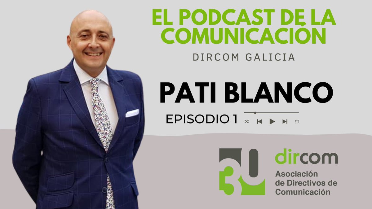 Hoy ha nacido 'El #podcast de la #Comunicación' de #DIRCOM #Galicia 

🎙️Un lugar de encuentro de los profesionales de la comunicación corporativa de Galicia

Episodio 1⃣: Pati Blanco, 26 años de excelencia profesional

🔊Escúchalo en Spotify:
open.spotify.com/show/6Ldn9mUFY…