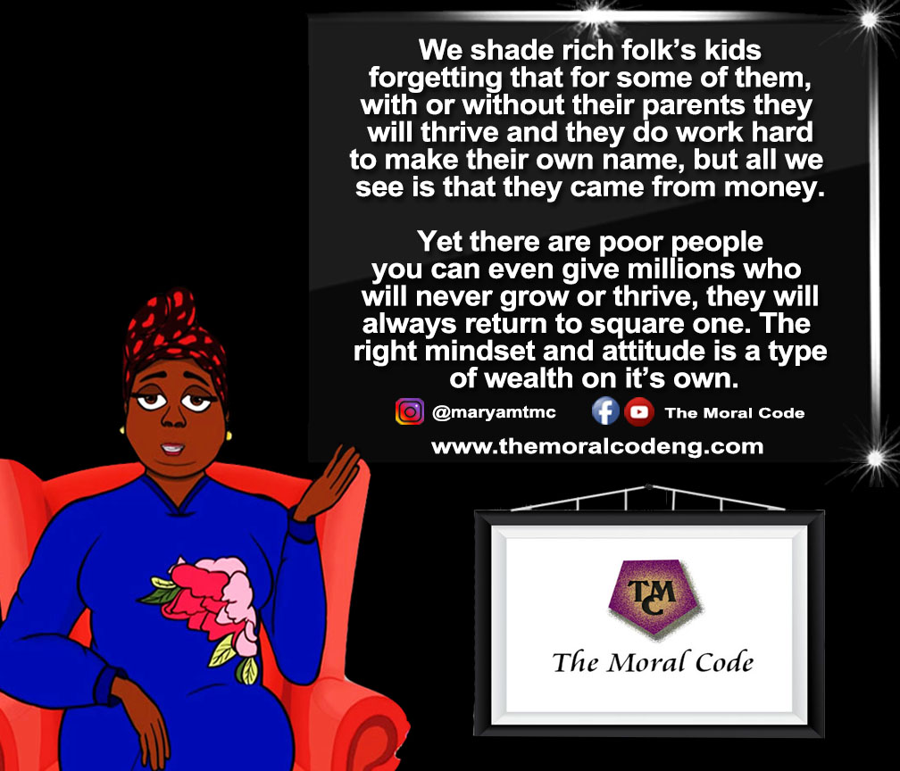 Maryam4TMC's tweet photo. Maybe we shade them to make ourselves feel better. ๐ But why will you even shade someone for coming from wealth, like legitimate wealth especially. ๐ค @abujastreets
#themoralcode https://t.co/3UpyI3dtSC