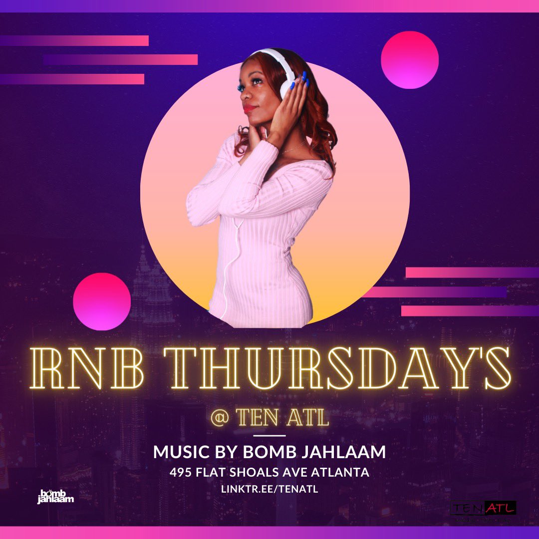 Some moves for your Thursday night ✨
-Art, good food &amp; vibes at @museatl2 
-RnB Thursdays with sounds by moi at <a href="/TenATL/">Ten ATL Bar & Lounge</a> 💘