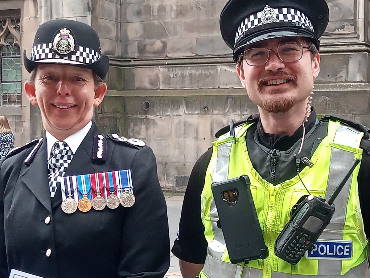 wendria's tweet photo. When you accidentally crash the Scottish Thistle Ceremony at @StGilesHighKirk &amp; meet this badass woman.  I guess the Prince was there, too, but she was more impressive. Did you see all her medals???  These two were super friendly and helpful. #Scotland #Edinburgh #thistleceremony https://t.co/BAn27utc2h