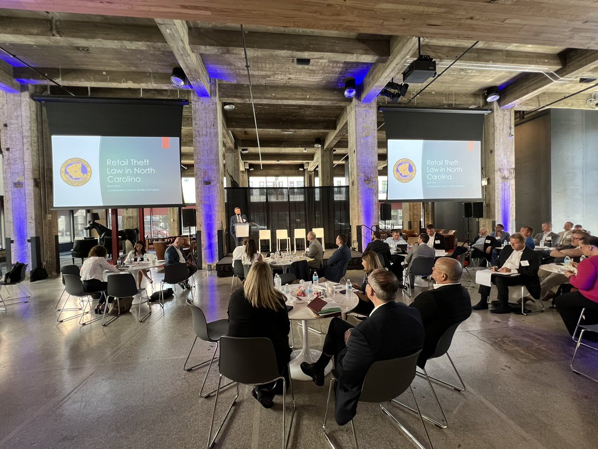 ndaajustice's tweet photo. Happening today in partnership w/ @RILAtweets: DA offices from around the country, along with national retailers, gather to discuss organized retail crime, retail theft more broadly, the intersection of theft and #violence and ways to tackle these challenges. #collaboration https://t.co/BWkz4MykIF