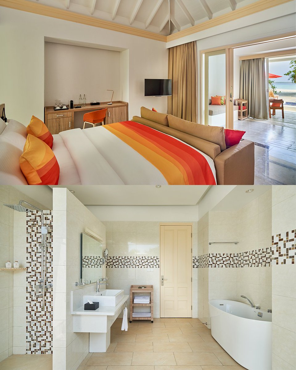 Our Beach Suites with pool come with a separate lounge area, bathtub, outdoor &amp; indoor showers, direct access to the crystal clear lagoon, and can accommodate up to 2 adults and 2 children. 

#siyamworld #sunsiyamresorts #worldofpossibilities #maldives #allinclusive