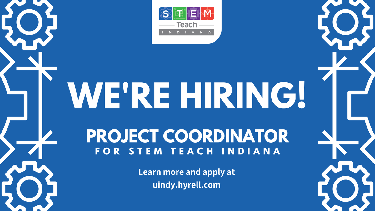CELLuindy's tweet photo. Work with #STEMTeachIN as a project coordinator serving teachers across Indiana! Learn more at https://t.co/Uiir1Lzy7v
#careers #CELLteam #STEM https://t.co/KeWoTyDqxQ