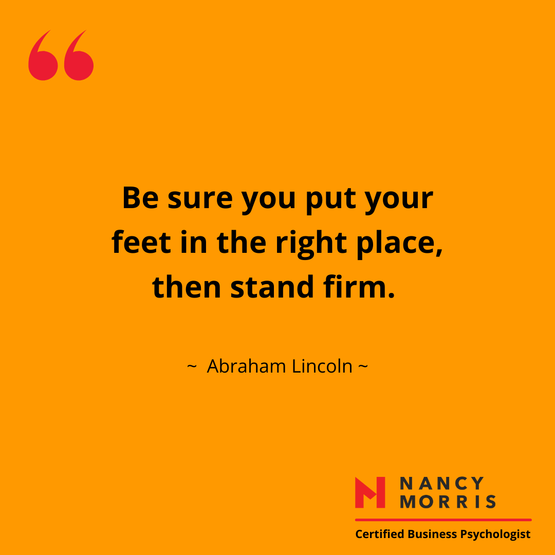 How does someone know their feet are in the right place?

Crush your inner critic at work, excel, and live a balanced life by building your mental wealth
 
Go to nancymorris.com/start or tap the link in my profile to learn more.