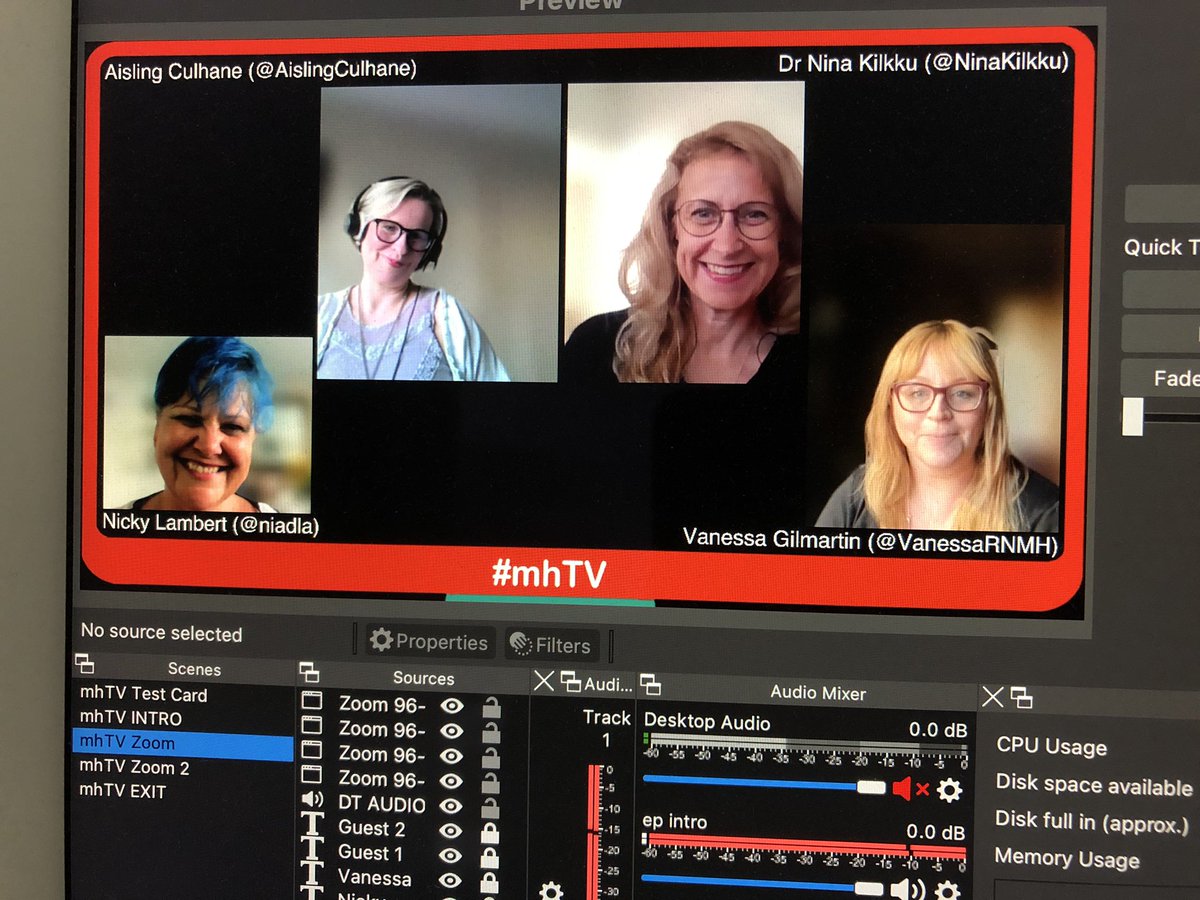 We’re ready to go live with tonight’s #mhTV! @AislingCulhane & @NinaKilkku from @Horatio_eu are talking about #MentalHealth Nursing across Europe.