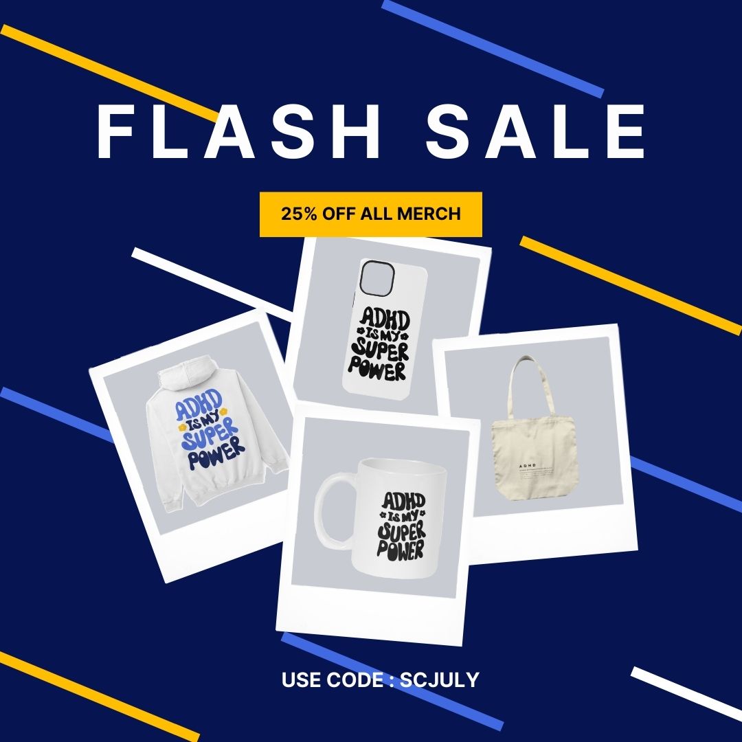 SmartCourse_io's tweet image. Good news!! MERCH FLASH SALE!
We’re offering this light-weight summer apparel so our customers and you can contribute to increasing awareness around ADHD!
Use promo code SCJULY and get 25% off your favorite pieces before July 3rd!
#adhdmerch #adhdmerch smartcourseio.creator-spring.com/apparel