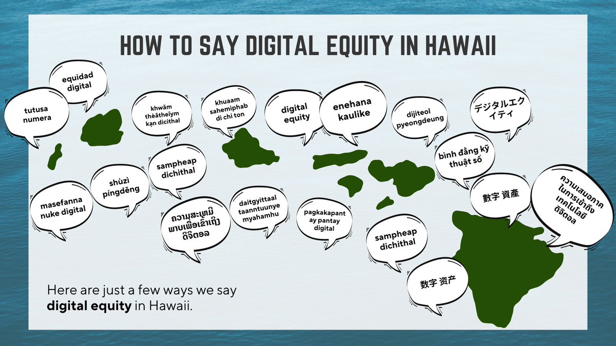 Image for the Tweet beginning: How do you say #digitalequity?