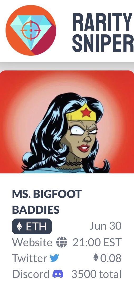 boredbigfoots's tweet photo. 💋Ms. Bigfoot Baddie Mint today! 6/30/22

⏰ 6:00pm PST
WL: .05 eth
Public Sale: .08 eth

🌲Mint site: https://t.co/D5YgH4Ijse

🦶🏽3500 collection. Don’t miss out on getting your Baddie!

#Baddies #NFT #NFTdrops https://t.co/v7sF4qp9Dn