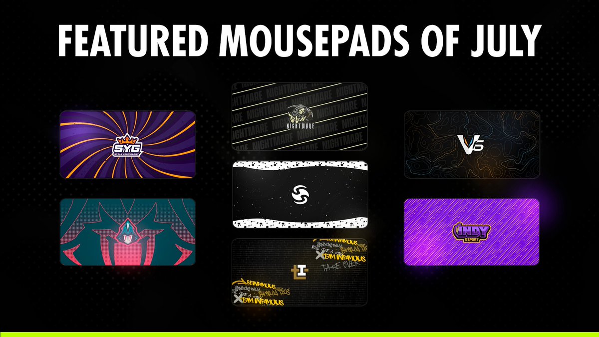 These are the top seller mousepads since the launch 🎊

The 4 most tagged teams will be in the Featured Products section of our website during July! Tag 👇🏻

Ends tomorrow!