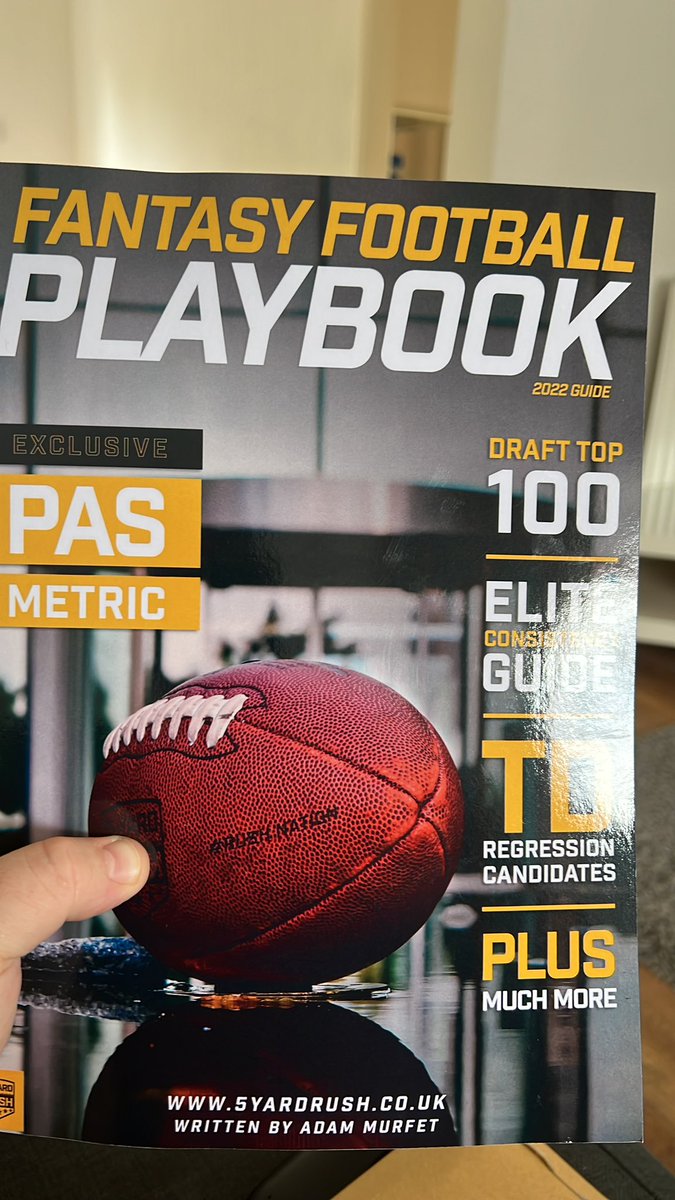 5yardrush's tweet photo. Who is joining in The Fantasy Football Playbook revolution? Either hold those books up high, show us those order confirmations or order now at https://t.co/erXEPZMN9k

I’m keen to put on a Playbook Tournament &amp; I have an amazing prize or two to giveaway for it! Reply &amp; I’ll add u https://t.co/PSq319grxi