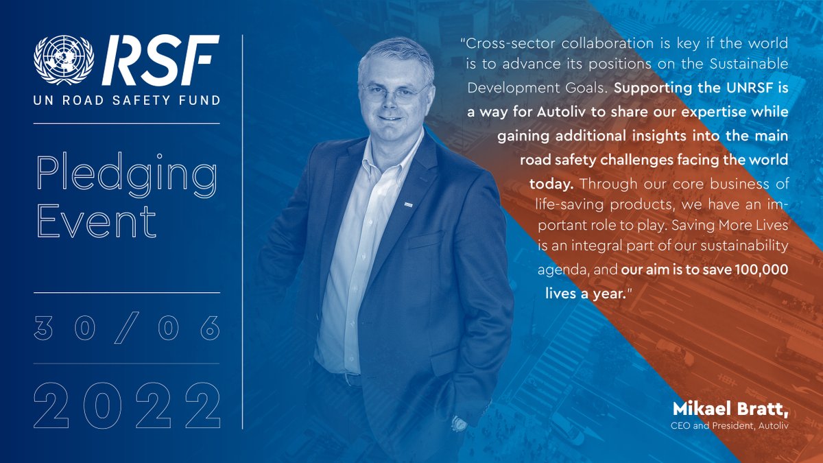 Today, <a href="/AutolivInc/">Autoliv Inc</a> announces its contribution to the <a href="/UN_RSF/">UNRSF – UN Road Safety Fund</a> at the #PledgingEvent.

#Financing4RoadSafety works!➡️bit.ly/RSFWorks

Read more here➡️bit.ly/HLMEvnt

#Streetsforlife