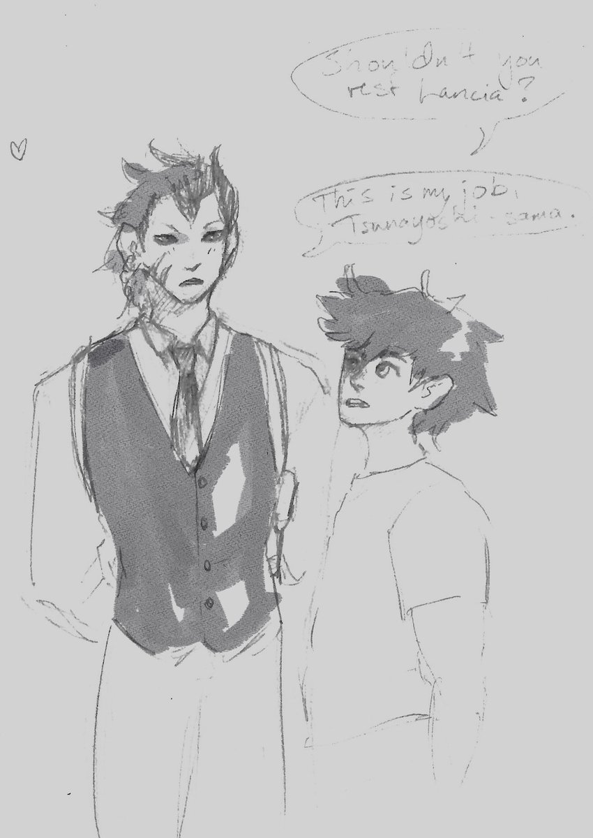 Ellesra1's tweet photo. For #khrrarepairweek2022 , with Tsuna/Lancia for Bodyguard AU :D

#khr #katekyohitmanreborn https://t.co/tPfdSuhhmo