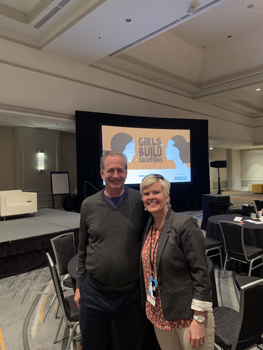 Here’s SAfG's Executive Director and Co-founder Courtenay  with Ron Ottinger, Executive Director of StemNext Opportunity Fund at the Million Girls Moonshot Conference in Chicago today #GirlsBuildSolutions