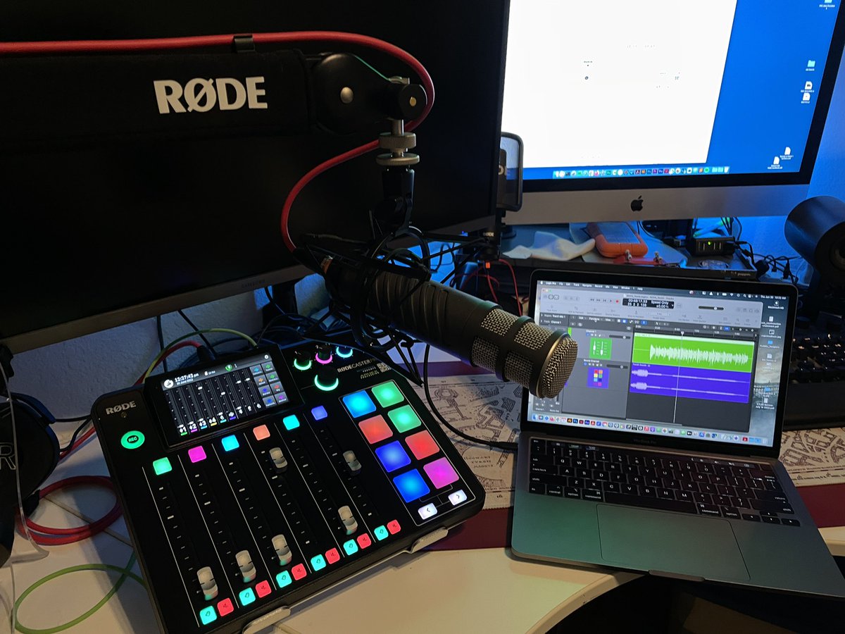 samfraulino's tweet image. My new Rodecaster Pro II and some custom icons I designed for multitrack recording in Logic Pro-  I am all set! @rodemics #rodecasterpro2 #rodecasterproII #podcasting #logicpro #audio