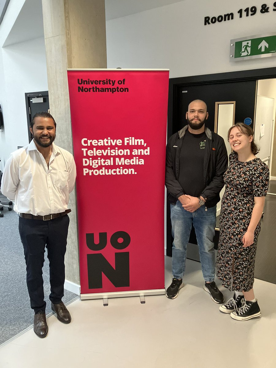 media_uon's tweet image. We are all set up for tonight’s @UniNorthants degree show showcasing our @media_uon final year student work #UON