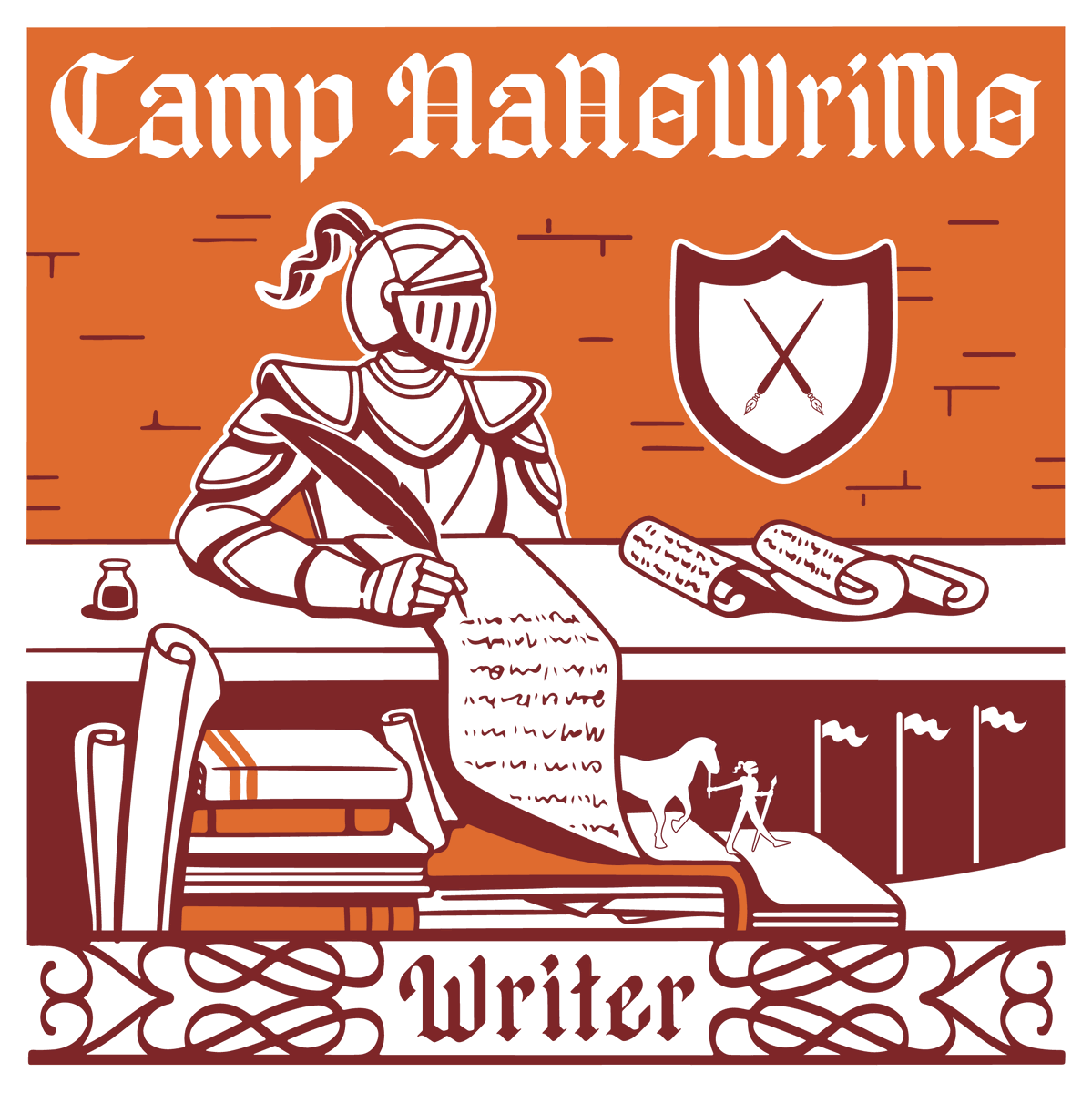 MEfromson's tweet photo. Tomorrow is #CampNaNoWriMo! It's on! https://t.co/4yl1TLCMnt