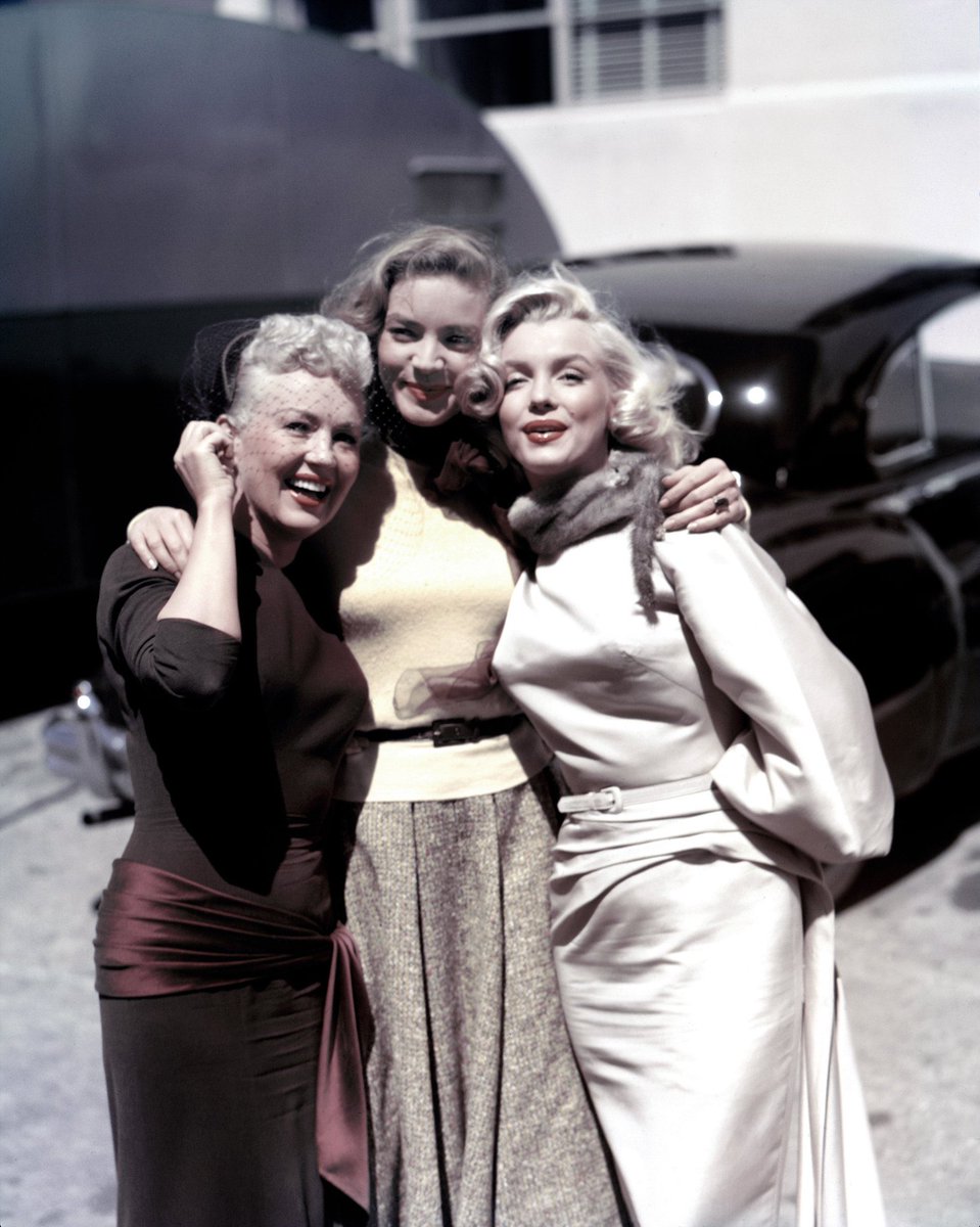 #BettyGrable #LaurenBacall and #MarilynMonroe on the set of HOW TO MARRY A MILLIONAIRE (1953)