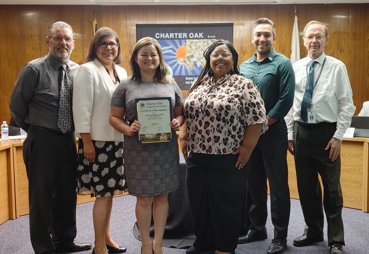 CharterOak_Dist's tweet photo. The COUSD School Board is proud to recognize COHS and Royal Oak MS Thespians for their accomplishments dating back to 2020. We also recognized the Covina Rotary, Covina Sunrise Rotary, &amp; Glendora Rotary for supporting COUSD students &amp; staff. 

#CharterOakUSD #K12Education #EdChat https://t.co/sstElw7uNC
