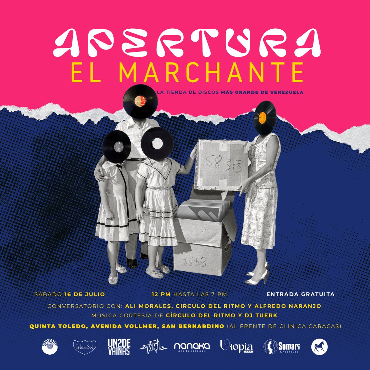 Luego de 6 años de arduo trabajo El Marchante abre sus puertas en Caracas. Estaremos inaugurando la tienda de discos de vinilo más grande de Venezuela.

Queremos agradecer a a nuestros familiares y amigos, a todos los que nos han brindado su apoyo.

Esta apertura es para ustedes.