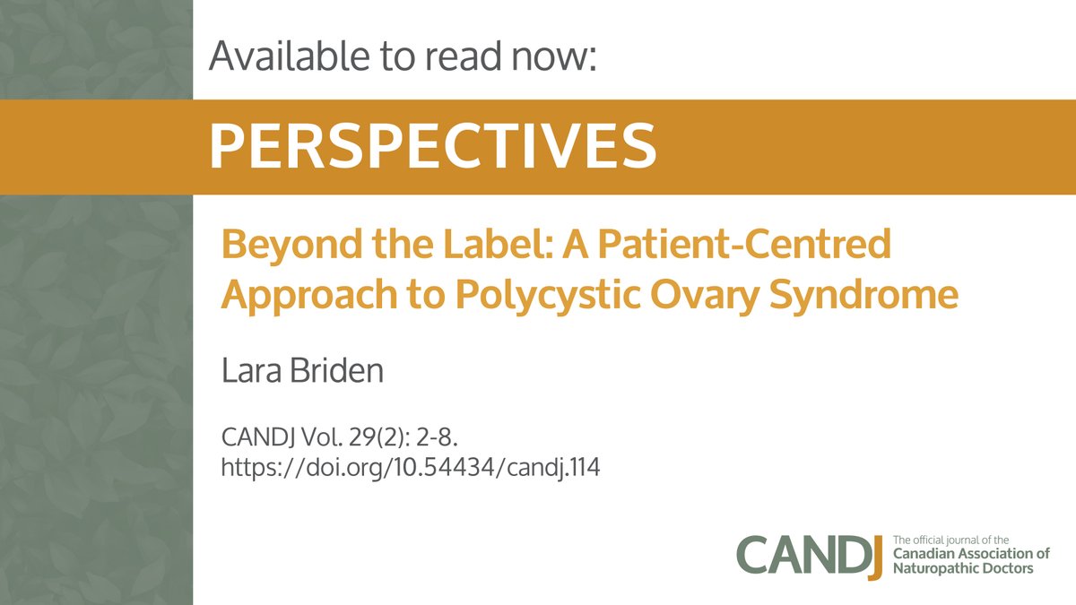 Lara Briden (@larabriden) on Twitter photo I'm proud of this #PCOS paper and have had some great feedback so far. Thanks to <a href="/CANDJournal/">CAND Journal</a> for making it open access.
Please have a read and let me know what you think!
candjournal.ca/index.php/cand… I'm proud of this #PCOS paper and have had some great feedback so far. Thanks to <a href="/CANDJournal/">CAND Journal</a> for making it open access.
Please have a read and let me know what you think!
candjournal.ca/index.php/cand…