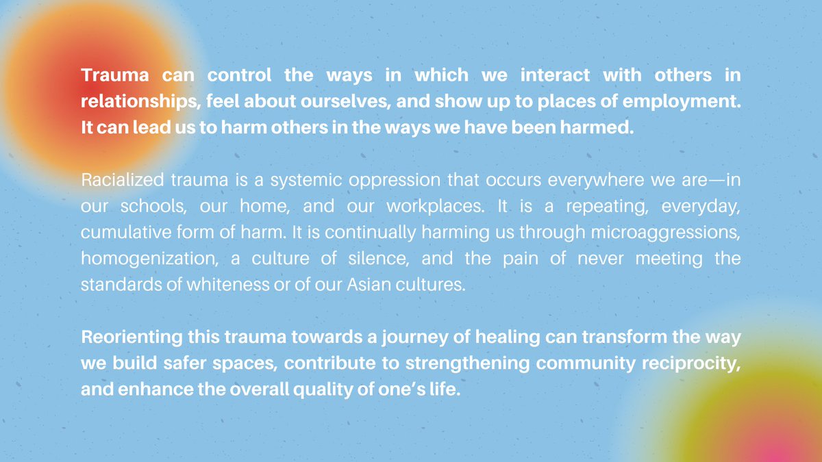 🚀Our program is co-facilitated by Betty Yeung, Registered Clinical Counsellor, and Kimberley Wong (<a href="/KimberleyLW/">𝒌𝒊𝒎𝒃𝒆𝒓𝒍𝒆𝒚 𝒘𝒐𝒏𝒈 | 黄壯慈</a>), Race &amp; Equity PM at hua fdn, who will lead cohorts through a series of sessions that aim to provide a space of learning, reflection, safety, and impact.