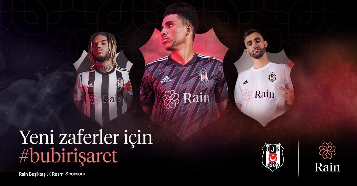Rain_Turkiye's tweet photo. Gücüne güç katmaya geldik
Formanda yer almaya geldik…
 
Rain, @besiktas JK 2022 – 2023 sezonu resmi sponsoru! #bubirişaret #siyahbeyazınpeşindeyiz https://t.co/exodMkPdsm