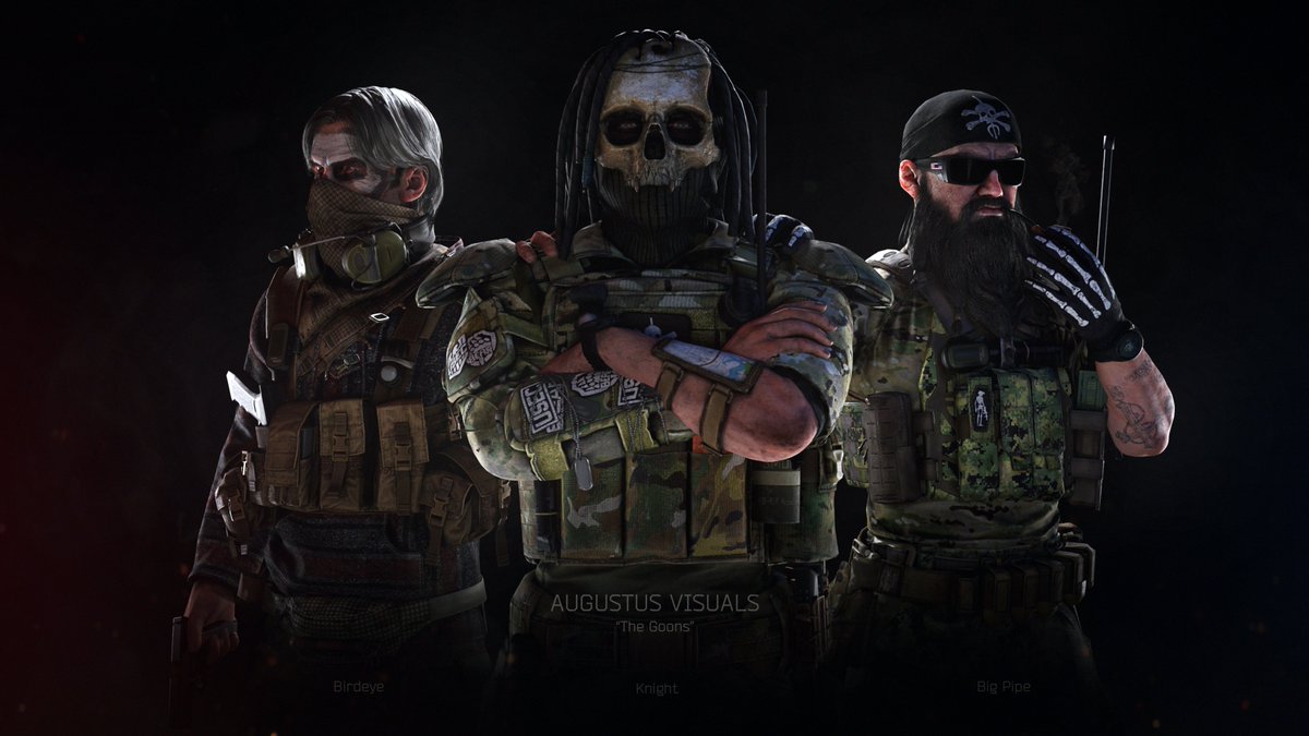 augustusvisuals's tweet photo. 💵FREE 4K TARKOV WALLPAPER💵 - "The Goons". Couldn't help myself! BSG outdid themselves with these new bosses. If you use, please retweet! Enjoy everyone. #EscapefromTarkov #wallpaper [4k download below⬇️] https://t.co/SI4vffFlyN