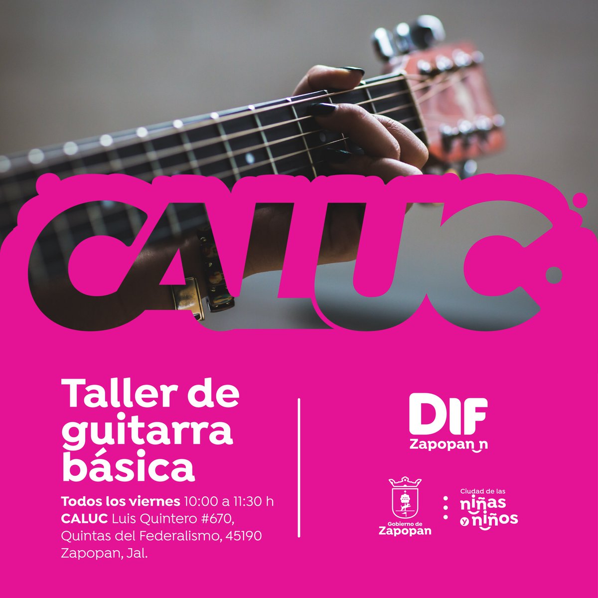 JuanJoseFrangie's tweet photo. Aprovechen la oportunidad de aprender a tocar la guitarra en #CALUC. 🎸
Si tienen entre 14 y 25 años, chequen esta información y acérquense a @DIF_Zapopan. https://t.co/U5w0wfak7s