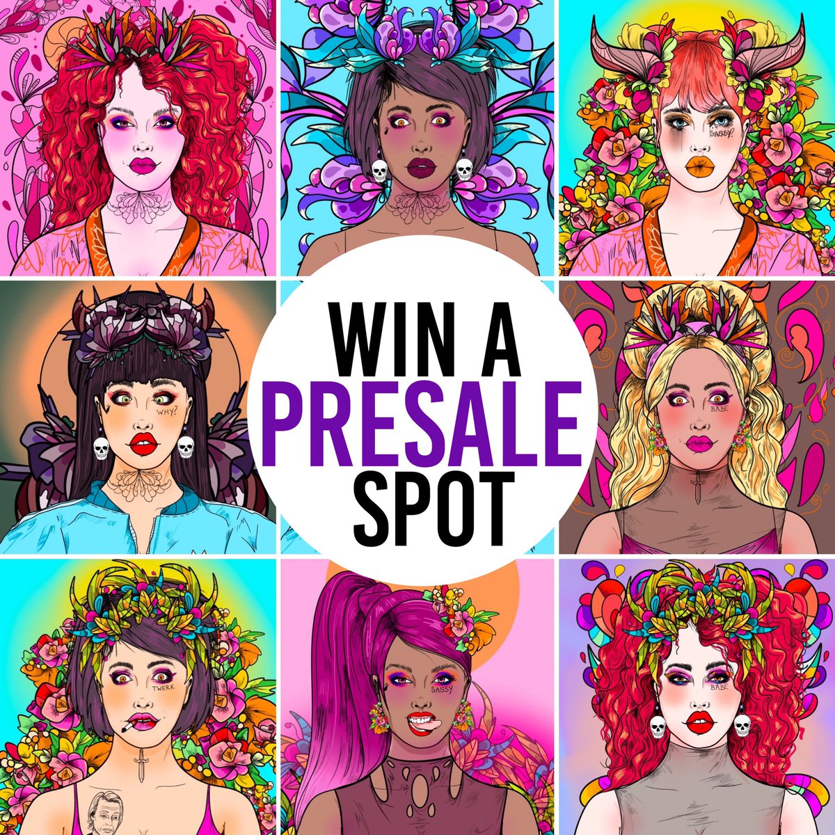 READY FOR THR NEXT PRE SALE GIVEAWAY! ⚡️💎

1️⃣ Like and retweet!
2️⃣ Follow <a href="/CrazySassyExes/">Crazy Sassy Exes NFT - MINTING NOW ✨</a> and <a href="/StudioIrida/">Marleen🧃 Studio Irida</a> 🍑
3️⃣ Tag some sassy friends and post a sassy gif (optional)!

The Pre Sale spot will give you a guarantee to get a Crazy Sassy Ex before we go live at public sale! ❤️‍🔥