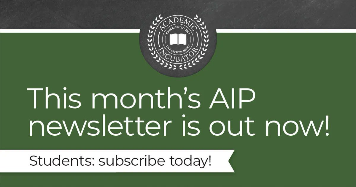cipherbrief_aip's tweet photo. AIP's June Newsletter is out! Don’t miss insider interviews with the IC, sharp student analysis, and your Summer Reading List! https://t.co/i3g4Fl18NJ