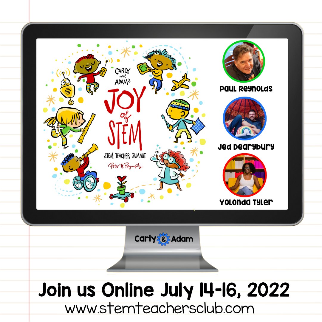 🗓 Mark your calendar and make plans to join us July 14-16 for The Joy of STEM!
❤️ The Joy of STEM is all about the power of PLAY in our classrooms and in our lives. 
❓Not yet a member? 
Go to stemteachersclub.com/Elementary-Mem… and sign up. #theJoyofSTEM