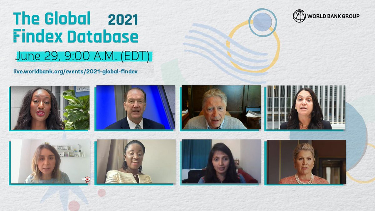 Increased digitalization is a key @WorldBank Group priority. Glad to join @BillGates, @LeoraKlapper, @RachelleAkuffo, Coura Sene @wavesenegal, @Sucharita_2011, @AnaMaPrietoA & Queen Máxima @UNGSA to launch our #GlobalFindex report. Watch the replay here: wrld.bg/AlAA50JLIOB