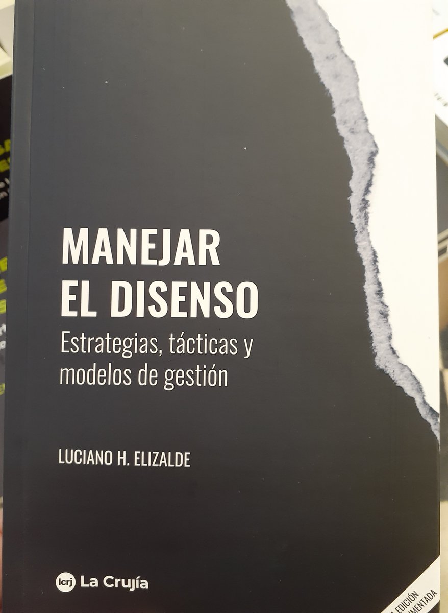 La importancia de transformar el disenso en conversación, un planteo de <a href="/ElizaldeLuciano/">Luciano H. Elizalde</a> que hoy está más vigente que nunca. 📚 #ComPol #comunicacion #Crisis