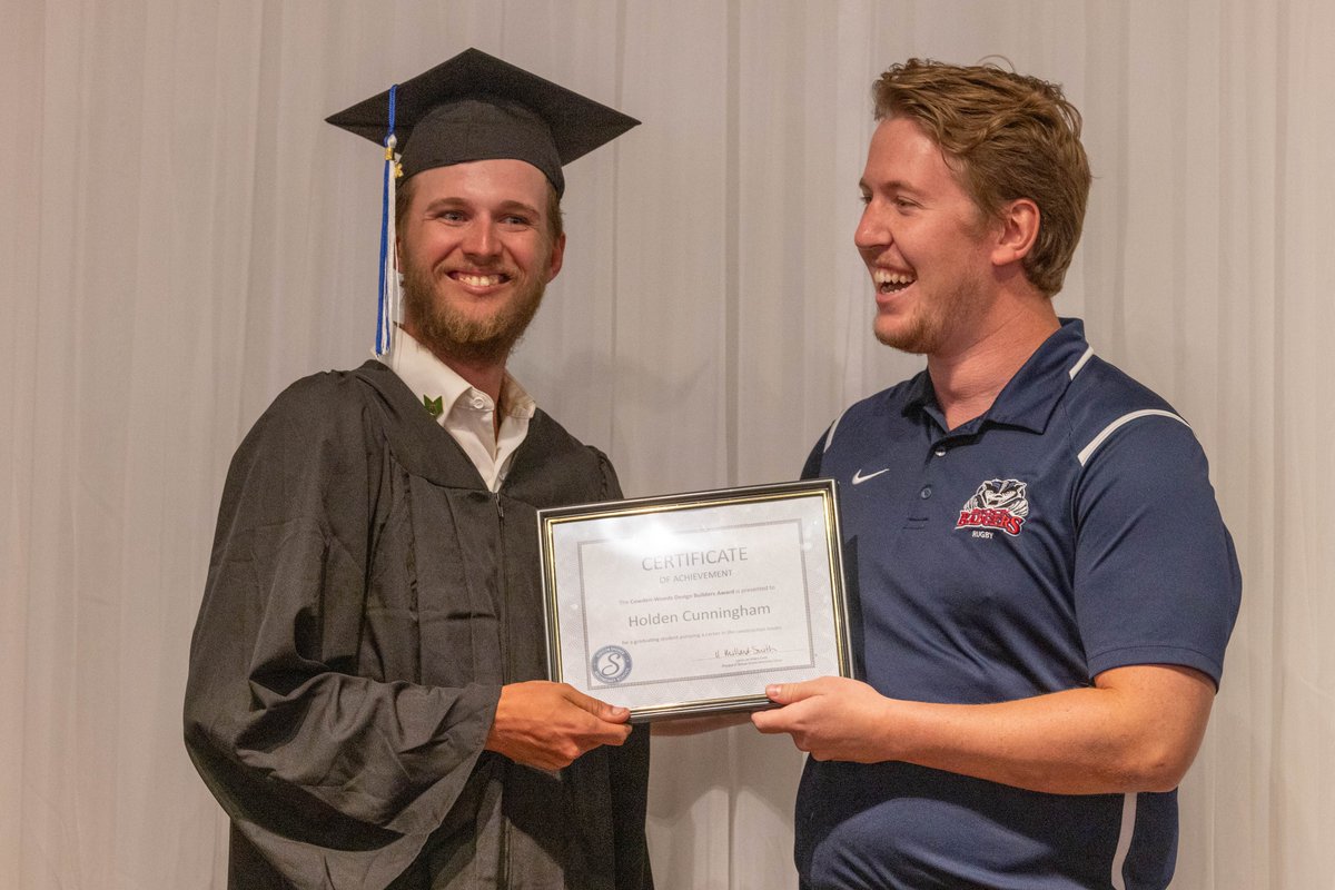 @CowdenWoods  SSSS Post-Secondary Trade School Award, presented to Holden Cunningham-Zettler <a href="/barrieconstruct/">Barrie Construction</a>