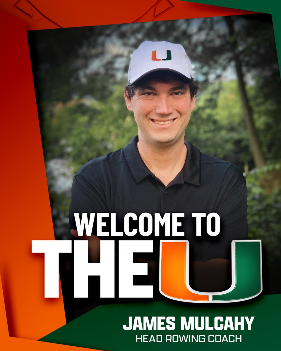 CanesRowing's tweet photo. Excited to welcome James Mulcahy to The U as our new head rowing coach!

Read More: https://t.co/HHd3ilKqui https://t.co/7PFdDx7f9j
