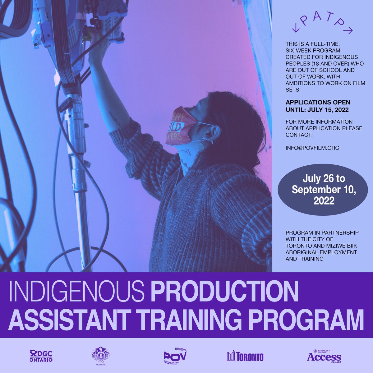 If you're interested and able, you should certainly apply. And if you're a Producer looking to provide the opportunity, I can tell you, it's wonderful for everyone.povfilm.org/apply