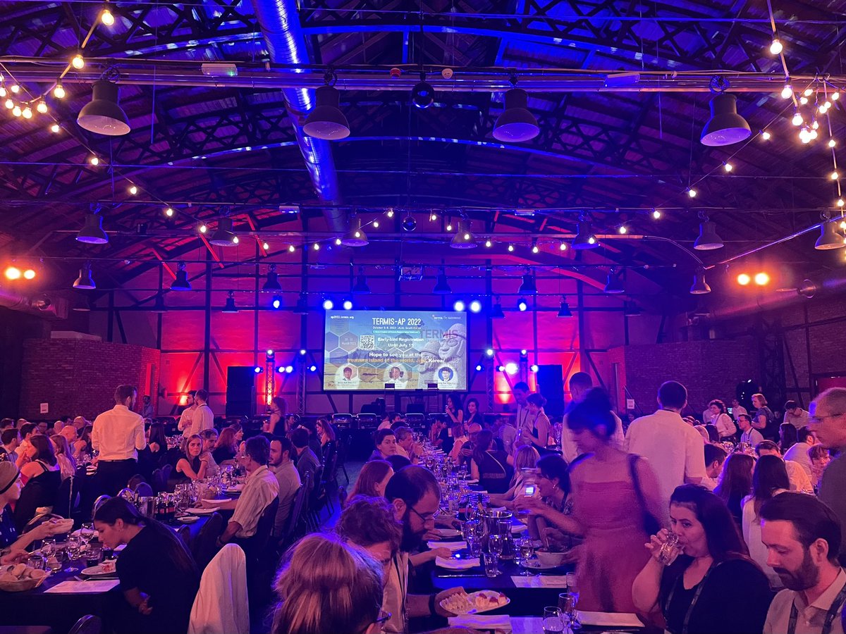 The TERMIS dinner is running at full power. Brilliant occasion to enjoy #TermisEU2022 within a super cool atmosphere 🥟🍷🥗🥂