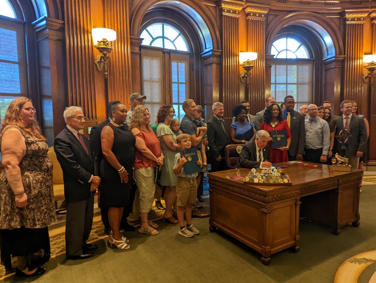 Gov. Parson signs "Will's Law". The bill is designed to better respond to K-12 students with epilepsy and seizure disorders. It also allows school bus drivers to use an epipen on a student when the child is going into anaphylactic shock. #mogov #moleg