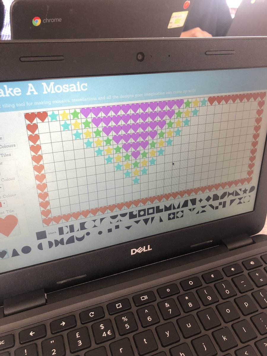 LakesideYork's tweet image. Another fab afternoon spent with our awesome computing club. Today we had a look at make a mosaic, and created some beautiful patterns and pictures using different tiles and colours. #LakeComputing #computingclub
