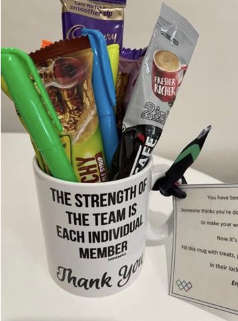 CWHFTImaging's tweet photo. #mugged now implemented across imaging &amp; diagnostics @WestMidHospital @ChelwestFT as part of @TheIHI #joyinwork. Valued staff are happy, happy staff are productive, productive staff=high quality care-simple! Our teams are fantastic &amp; this is just one way we remind them of such! https://t.co/vNldy0uHpt