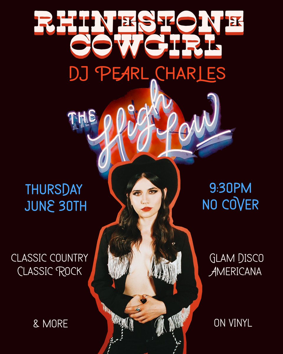❤️‍🔥 Catch me riding the faders at The High Low in Atwater Village tonight! ❤️‍🔥 Poster by @kolarsmusic & photo by Alex Rose Lang, beauty by Sydney Costley, styled by Ariel Taryn 🤠