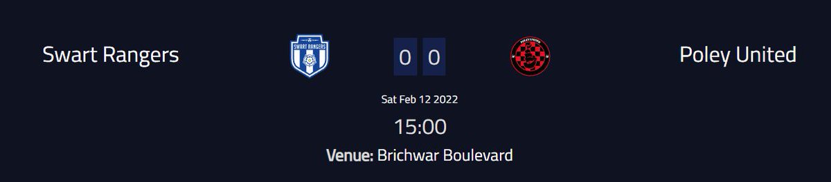 Matchday vs. <a href="/SwartRangersFC/">Swart Rangers (⚽️,⚽️)</a> !