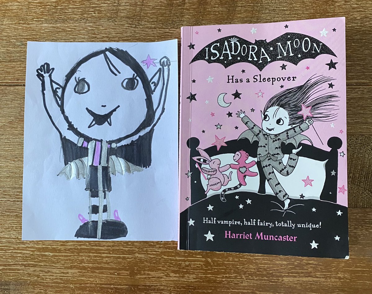 miss_chappers_'s tweet photo. Arabella has designed a new party outfit for @IsadoraMoon for this weeks Book Bingo 🦇🖤💖
@MrsLancsStMarys https://t.co/VKSqvy7X32