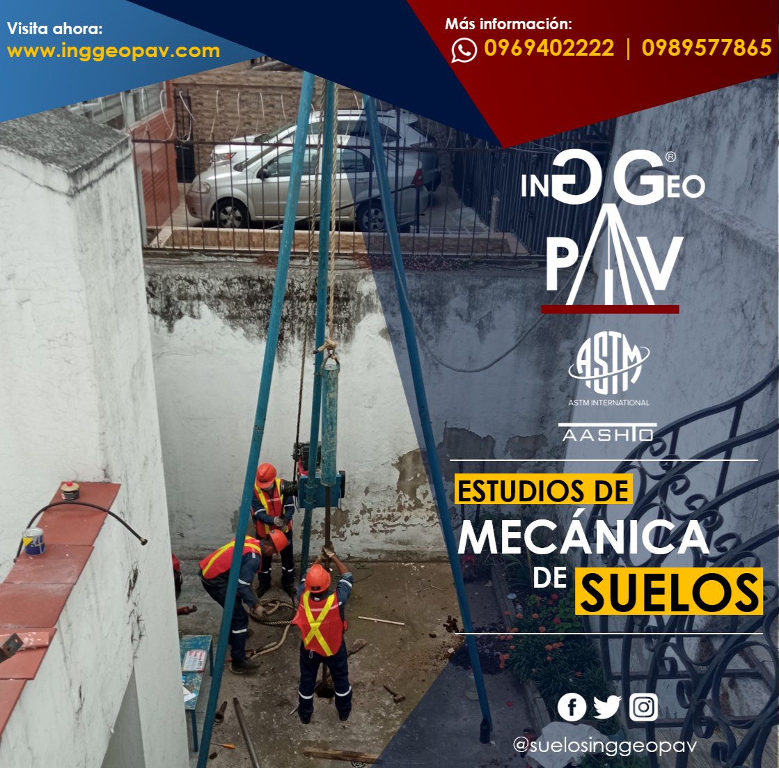 #EstudiosdeMecánicadeSuelos. Si quieres realizar alguna construcción 🏗️, recuerda que se requiere un #estudio 🔎 adecuado del suelo donde se proyecta la #construcción de cualquier estructura.

Para mayor información ➤ walink.co/f8a8f9