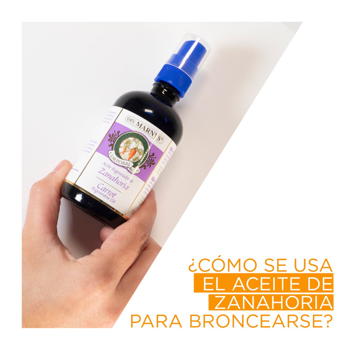 marnyscom's tweet photo. #Broncea la piel y combate el #envejecimiento😎 con el Aceite Regenerador de Zanahoria #Marnys

🥕Después de la exposición solar, aplica 1-2 pulsaciones del aceite sobre la piel realizando un ligero masaje hasta su absorción.

#PideLaBotellaAzul💙Más info> https://t.co/5ANNgGyriV https://t.co/iF55q9fW85