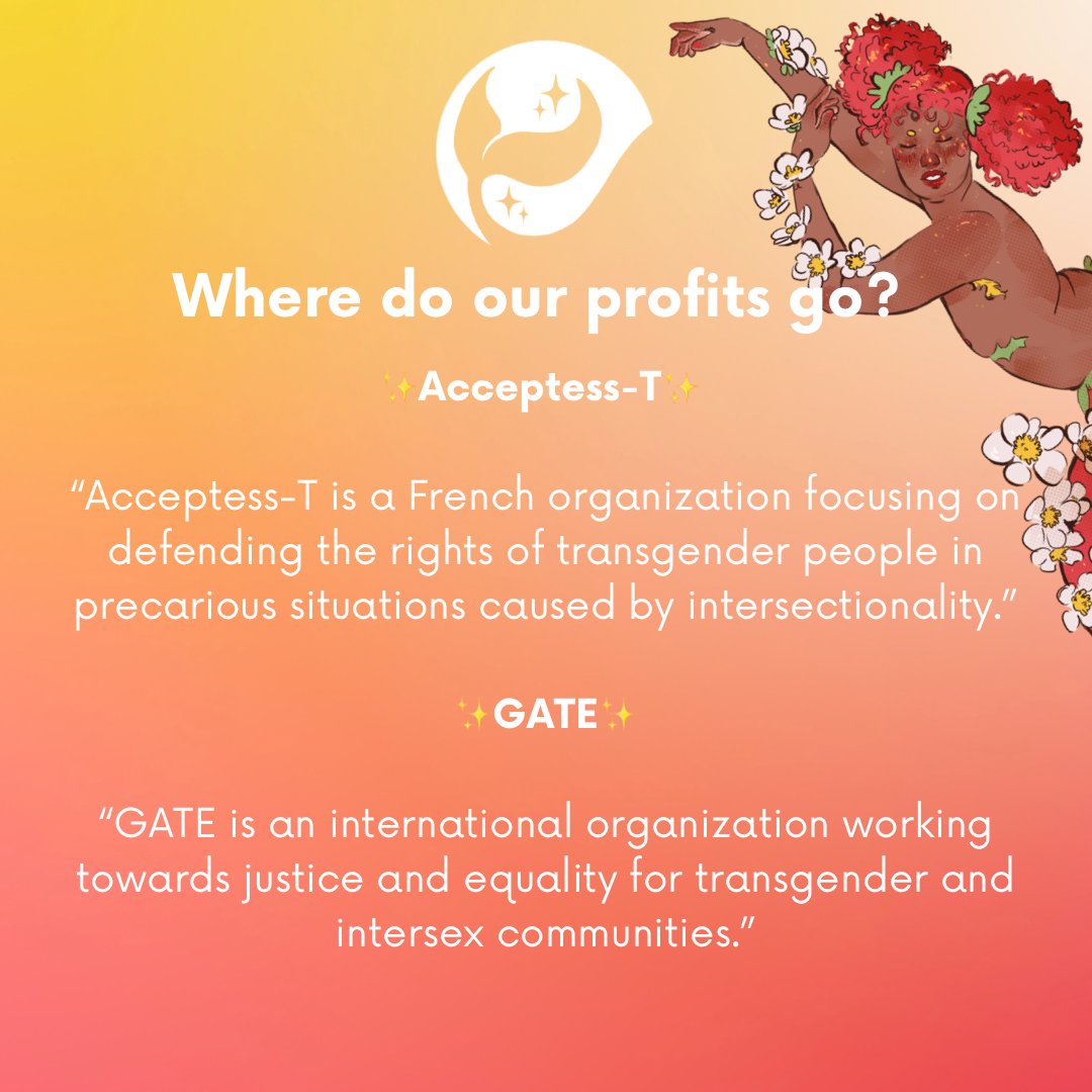 Sparkleseazine's tweet photo. Spotlight on the two charities we will donate our profits to: @gateorg &amp; @acceptesst
Please take a look at both their website and social media account to see everything they’ve done (and are currently doing) for trans and non-binary’s rights ✨♥️
Stickers art by: @/ryegarden https://t.co/pwvhfAPb9d