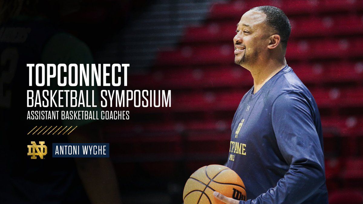 NDmbb's tweet photo. π’π»π² πΌπ³ ππ΅π² π―π²ππ.
Our own Assistant Coach Wyche was one of a select group of the nation's leading assistant basketball coaches to participate in the prestigious symposium this summer π https://t.co/vuxFwW80On
#GoIrish | #TopConnect22 https://t.co/7Pe4dK2T4U
