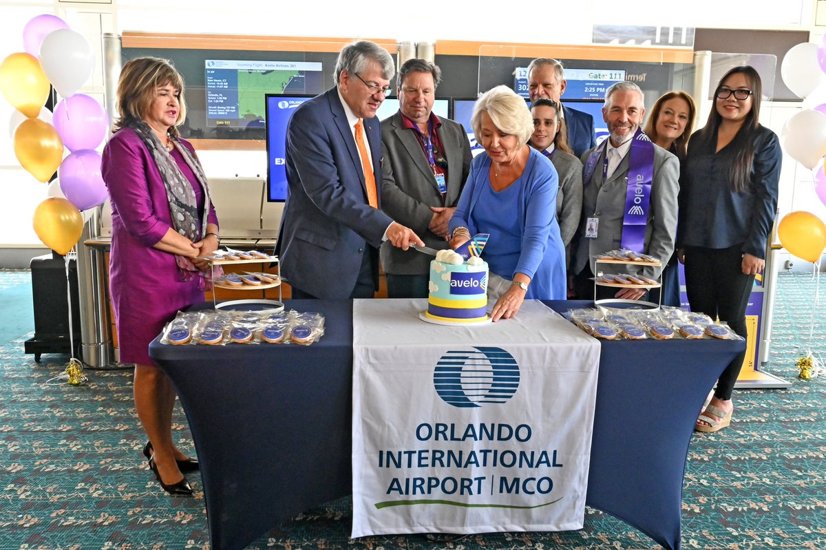 Exciting news! 🎉 @AveloAir celebrated today the airline’s expansion in Orlando, adding its third base right here at MCO, with 15 nonstop destinations planned for the next 12 months from our airport. Today was also the start of their new route to/from Baltimore, Maryland.