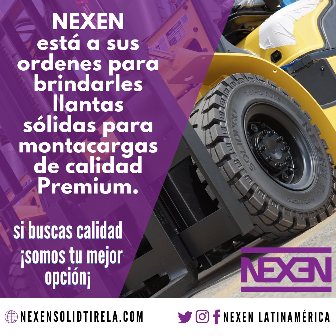 NexenLA's tweet photo. NEXEN, la llanta para montacargas con el mejor costo/hora del mercado, comprobado y garantizado. ✅

Contáctanos mediante WhatsApp para brindarte una atención más personalizada
https://t.co/q5IVZu1DjV https://t.co/t8oJL41u55